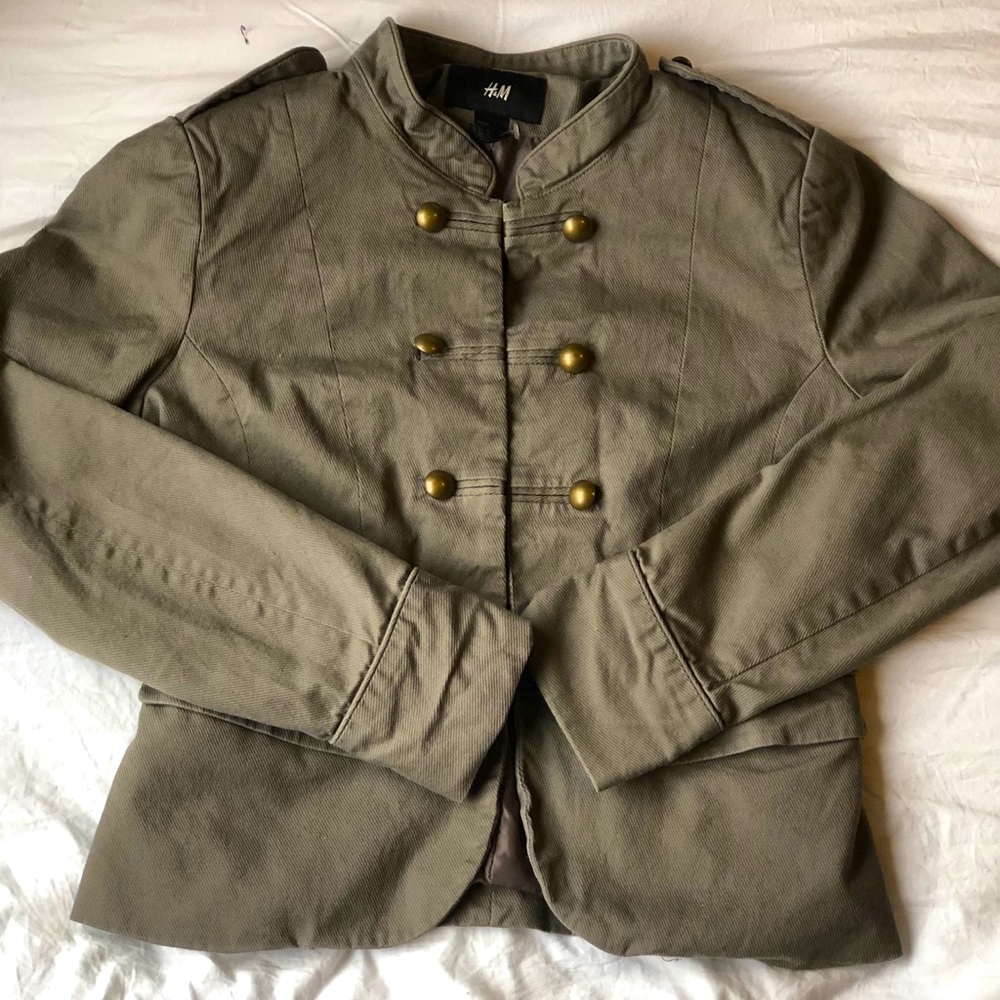 Forest green band jacket